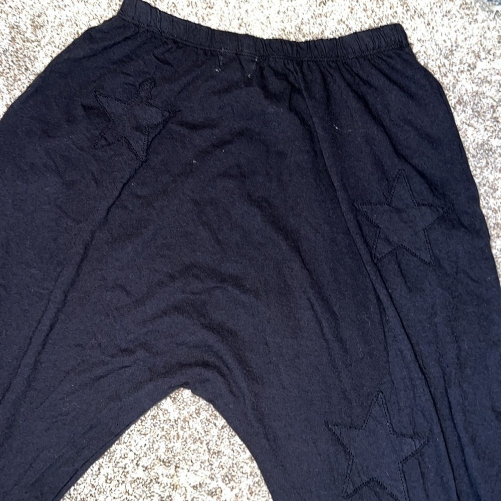 NWOT Sundry Star Drop Crotch Harem Sweatpant Black Size 0-XS Can Fit Up To Small - Picture 15 of 15